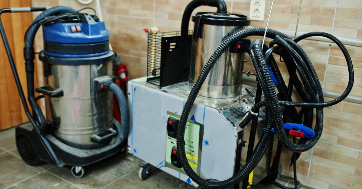 Equipment and machinery needed for cleaning after construction